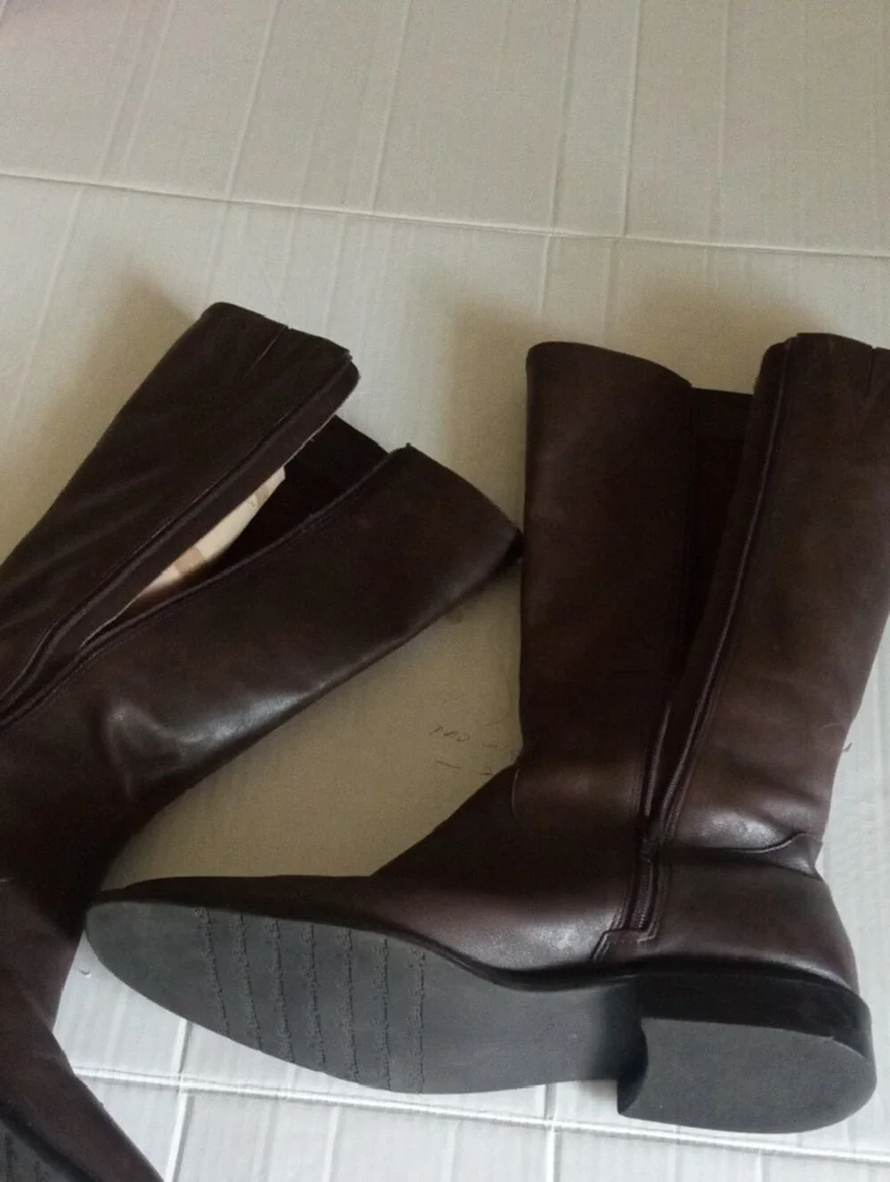 Eddie Bauer Tall Leather Riding Boots Wide Calf Size 9W